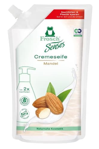 Frosch Senses Cremeseife Mandel 500ml, Nachfüllbeutel