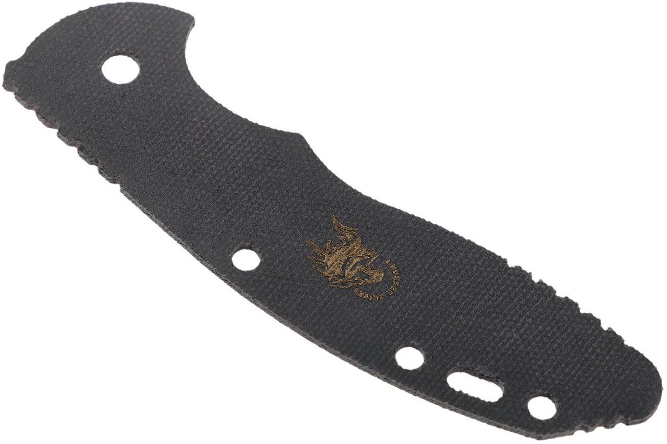 Rick Hinderer XM-18 3,5” greepschaal Textured Black Micarta