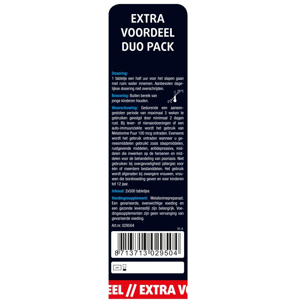 Melatonine Puur 100 mcg tabletten
