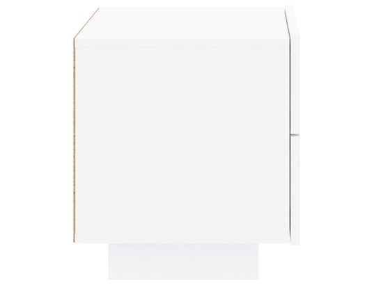 VIDAXL - Table de chevet avec lumières led blanc 70x36x40,5 cm