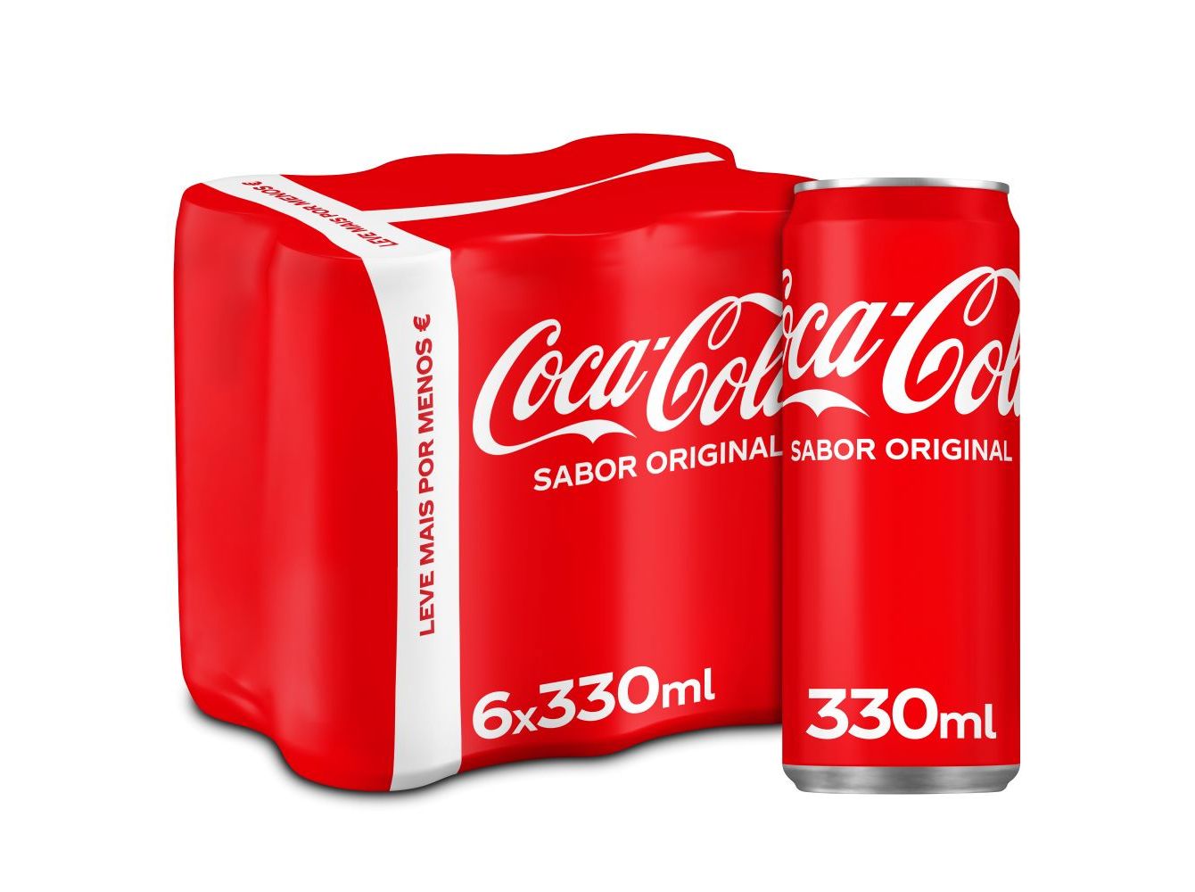 REFRIGERANTE COM GÁS COCA-COLA ORIGINAL LATA 6X0.33L