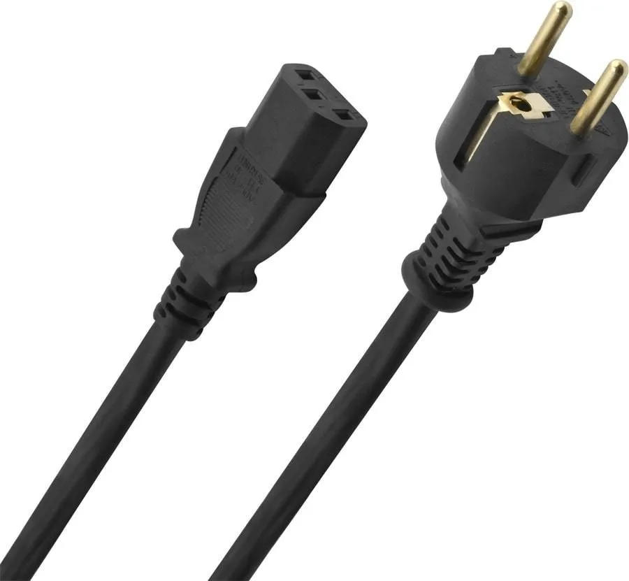 Oehlbach Powercord C13 Noir (3 m) Câbles d'alimentation secteur