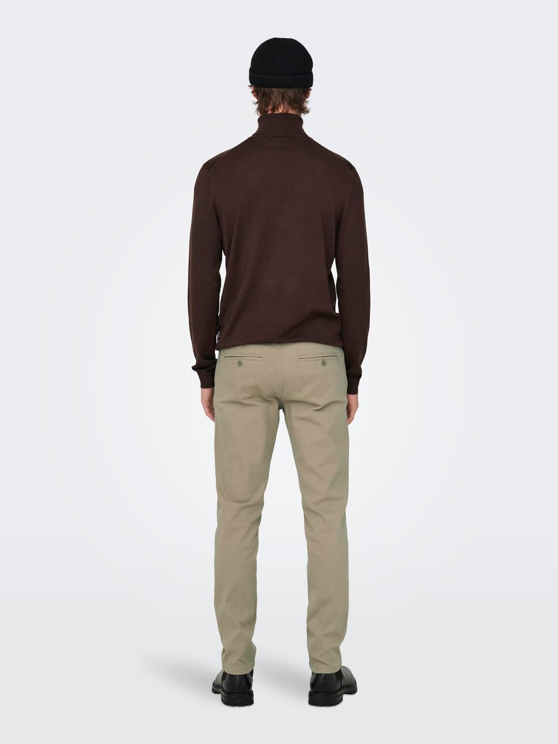 ONSMARK Slim Fit Chino Hose Chinchilla