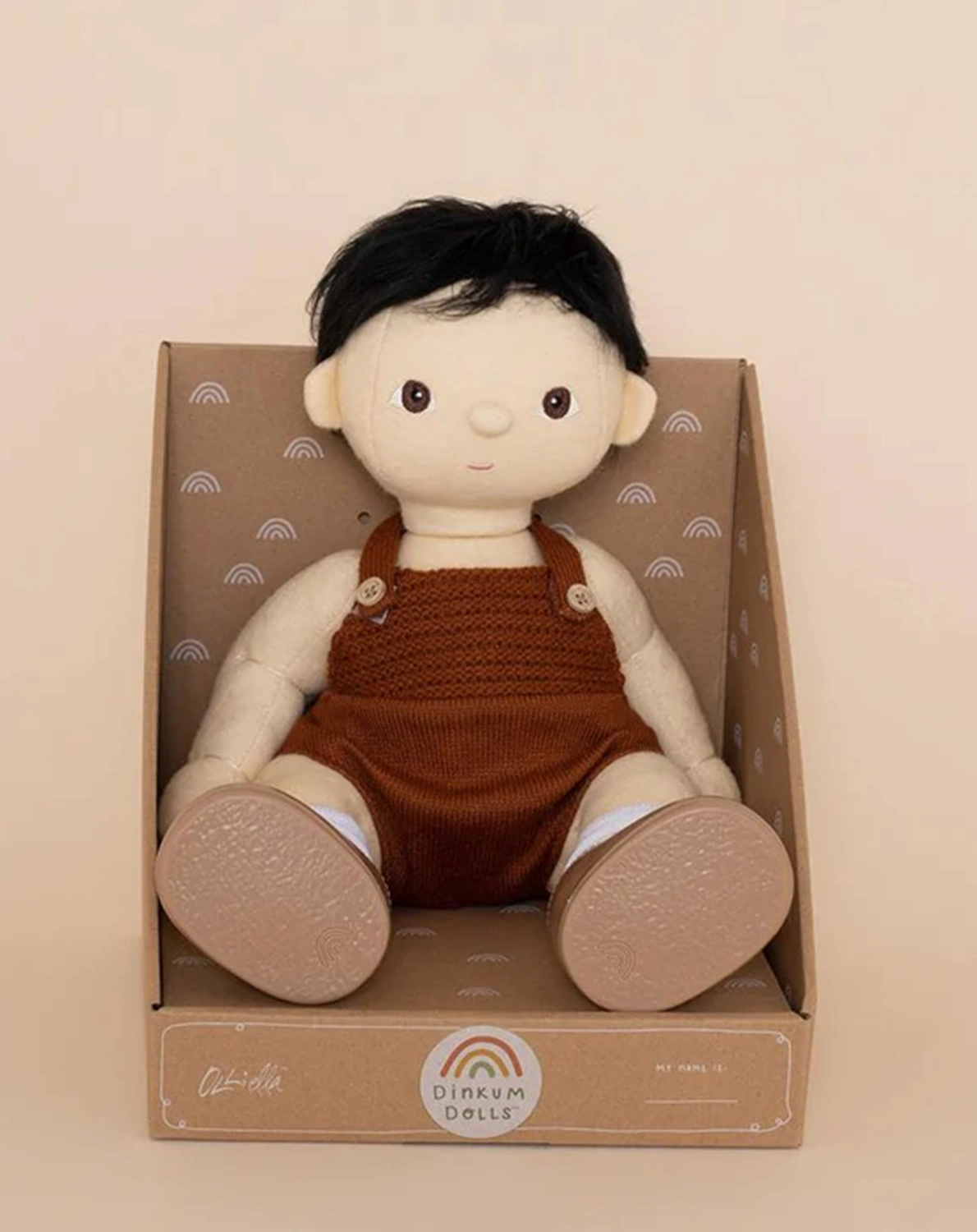 Stoffpuppe  DINKUM - ROO (35cm) in rotbraun