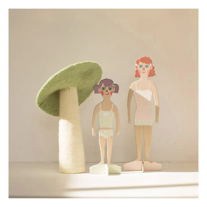 Muskhane Champignon décoratif en feutre | Vert Tilleul