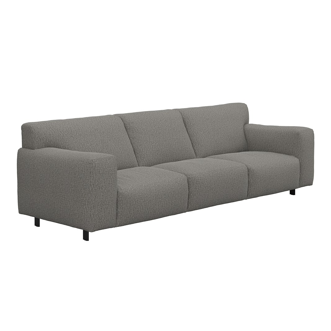 Vesta 4-seter I Tekstil Marsel Dark grey, standardsøm, sort metallben 10 cm, Comfort CM