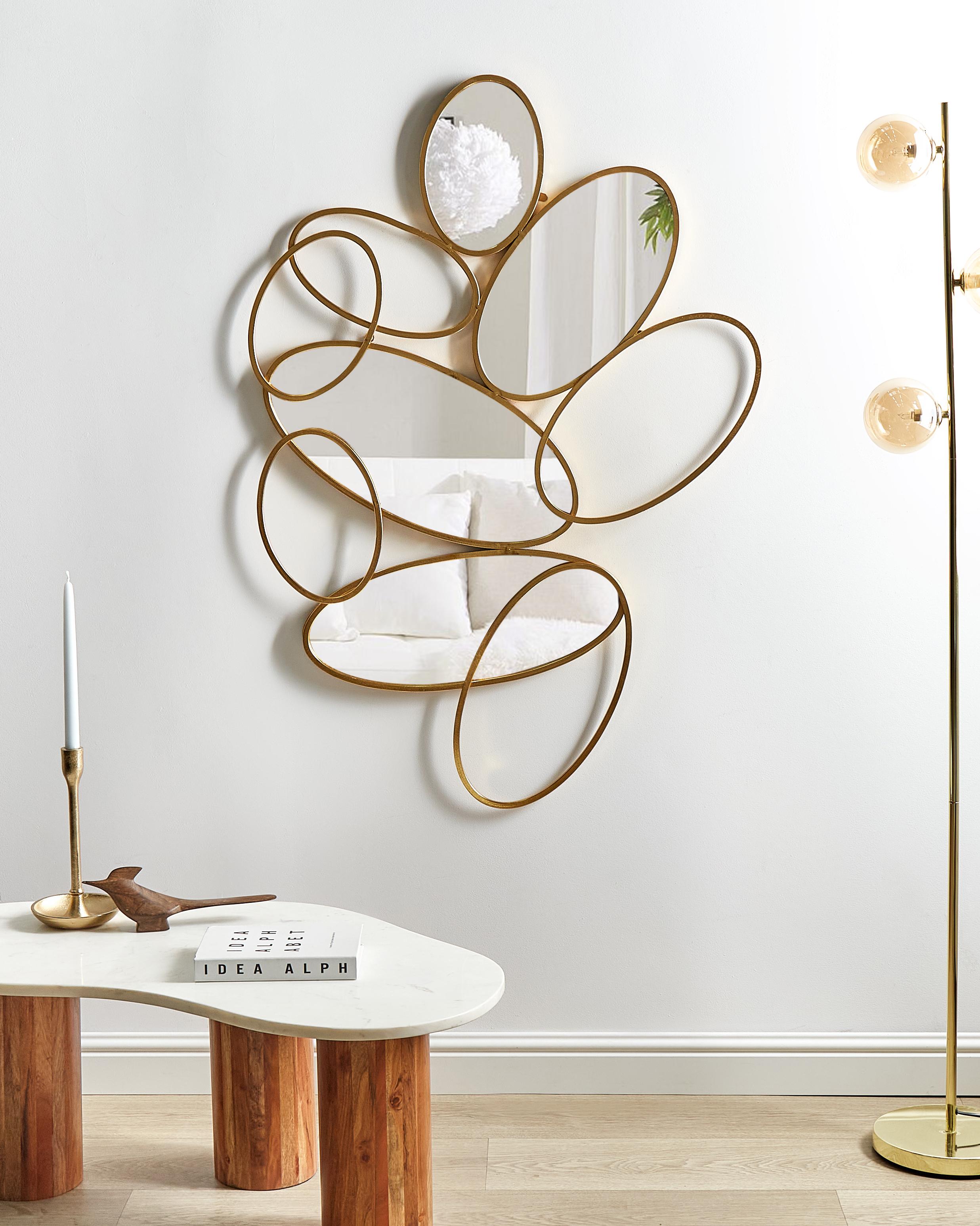 Wandspiegel DECIZE 113 cm 77 cm Metaal Goud