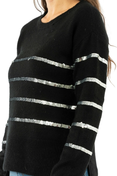 pull hiver Veromoda 10222569 branasequins black