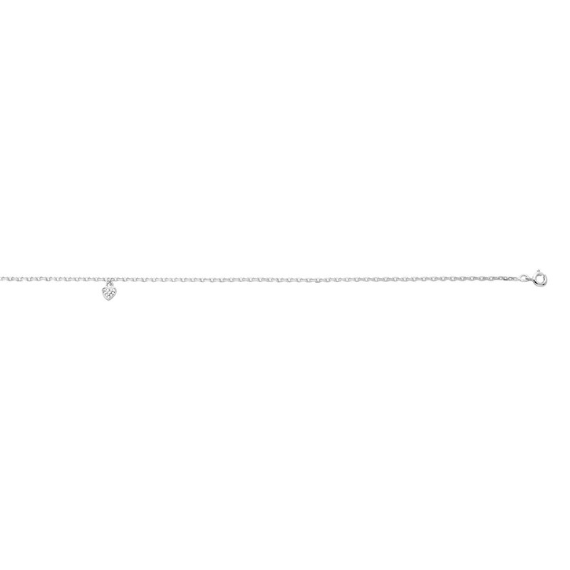 Chaîne de cheville femme - Oxyde de zirconium - Argent 925