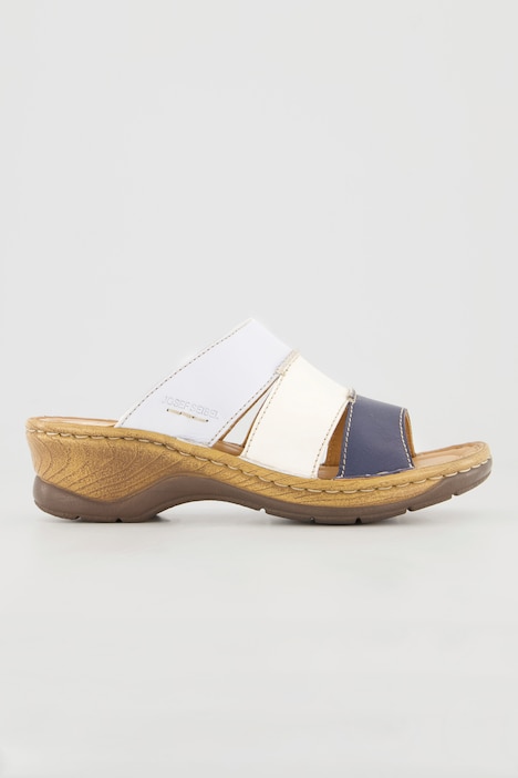 Leder-Clogs, Josef Seibel, dreifarbig, Weite H