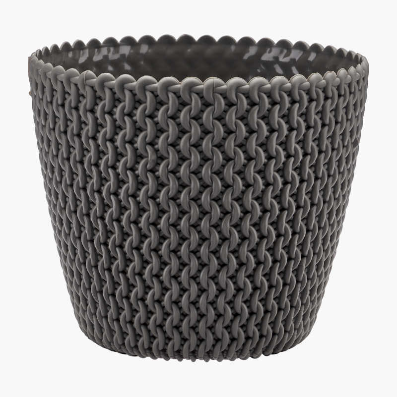Svart plastpotte Ø13 cm