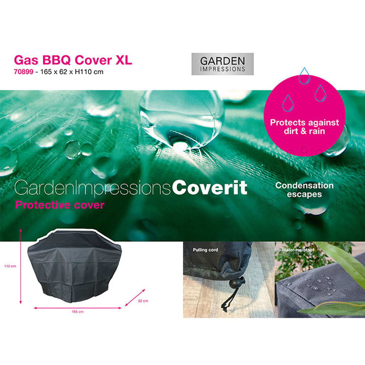 Garden Impressions Coverit Maat XL gas barbecuehoes
