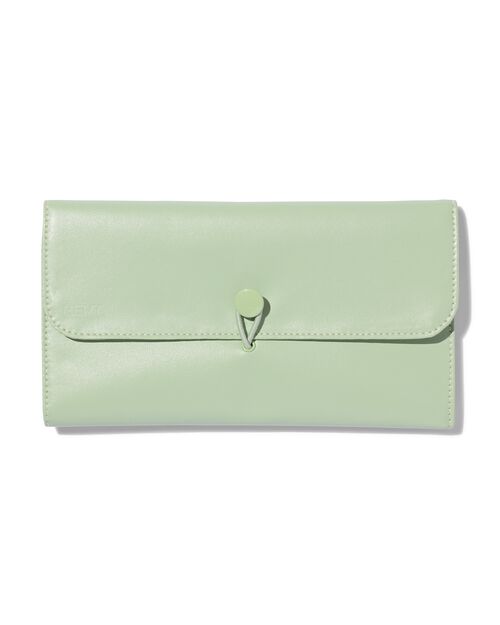 trousse pour pinceaux de maquillage vert