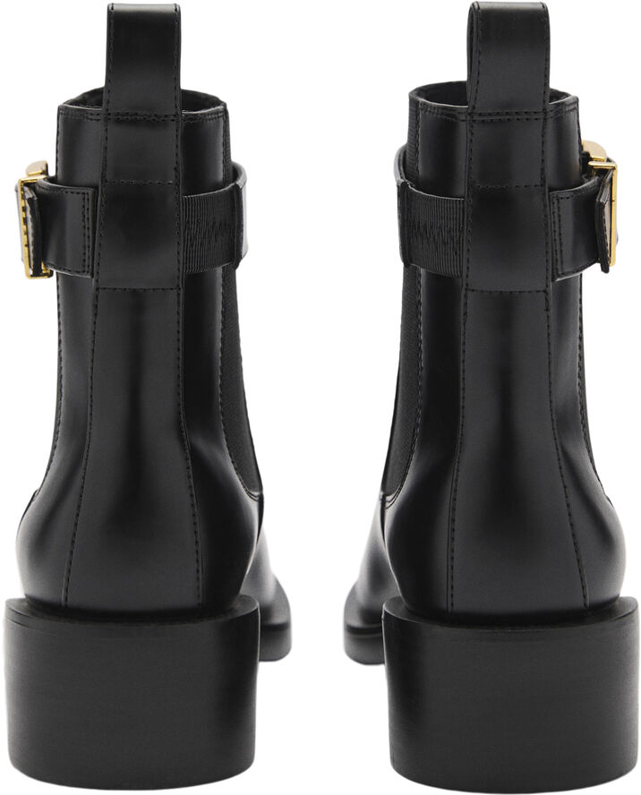 MANGO Ankle boots with elastic panel and Black