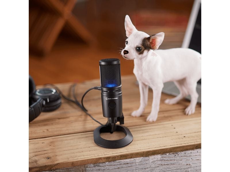 Audio-Technica Kondensatormikrofon AT2020USB-X USB-Mikrofon mit Kophöreranschluss