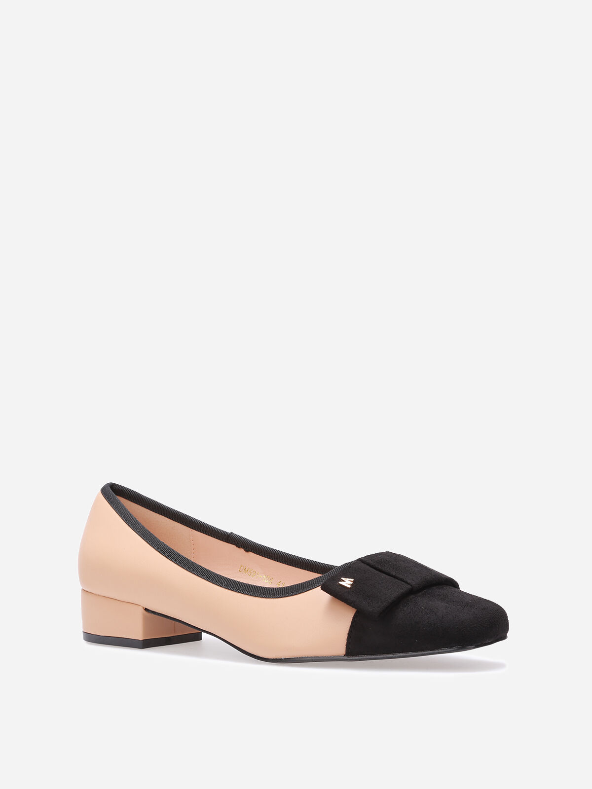 Ballerines à bout carré et nœud grandes tailles- Beige