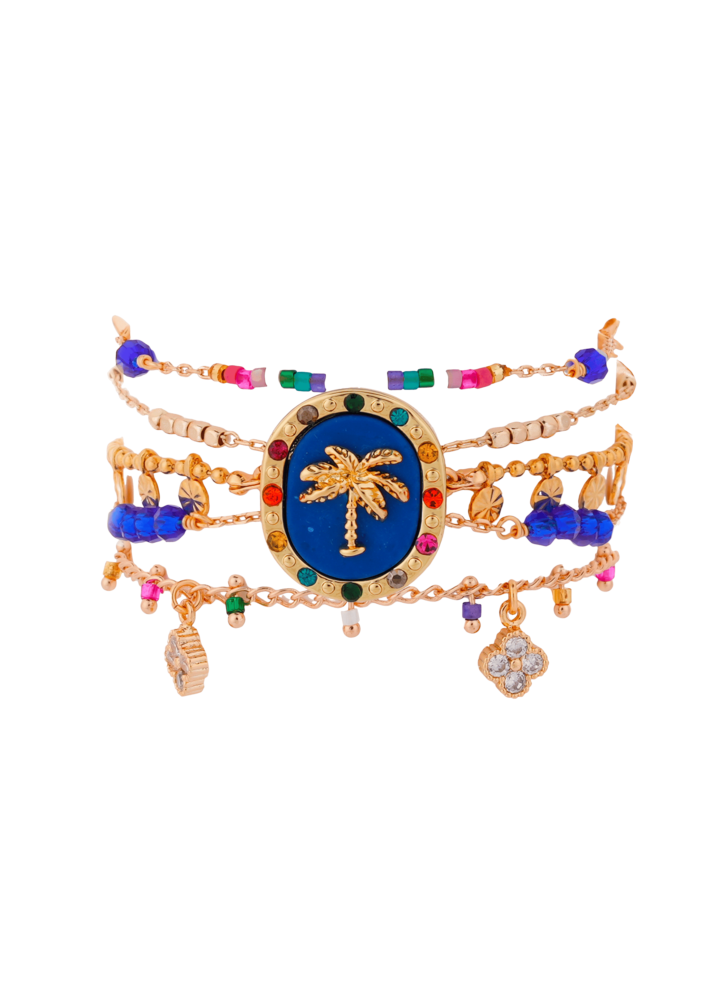 DAWN - Bracelet multiliens avec fermoir aimanté en perles | Multicolore