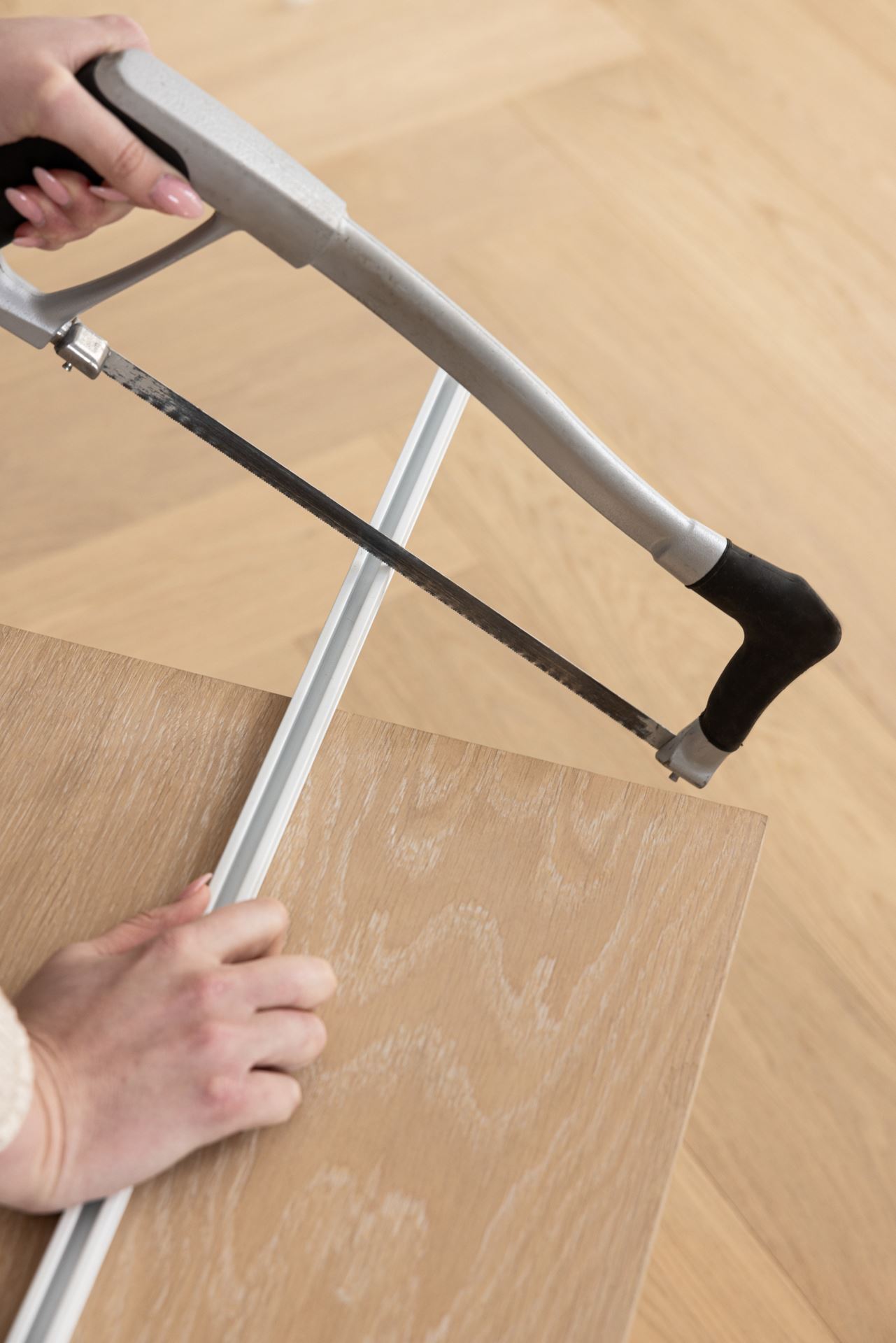 U-skinne med glidere stål - 150 cm