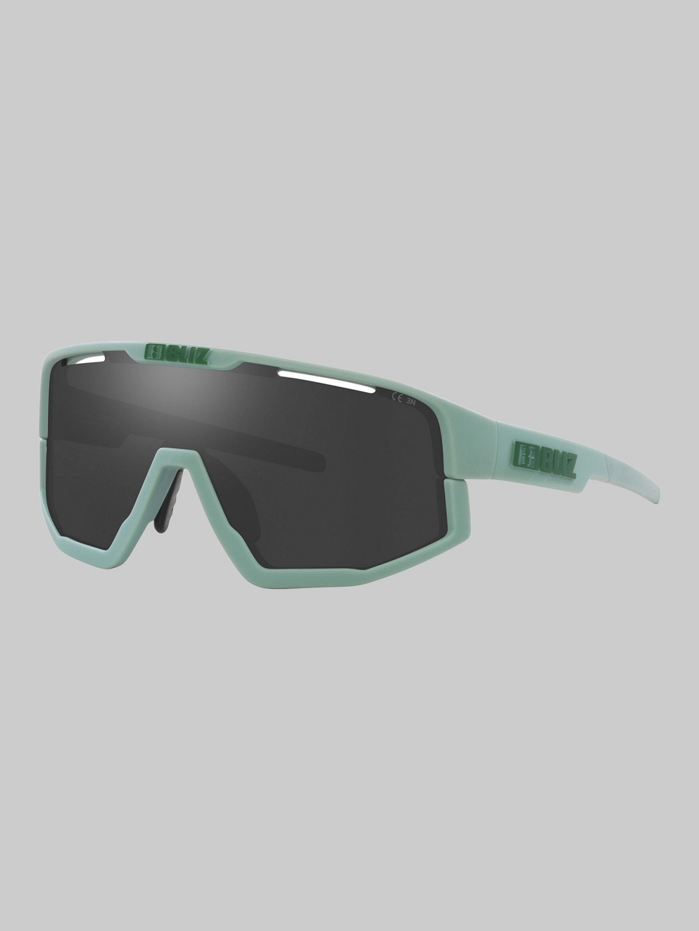BLIZ Active Eyewear Fusion Small Matt Green Sunglasses smoke w silver mirror