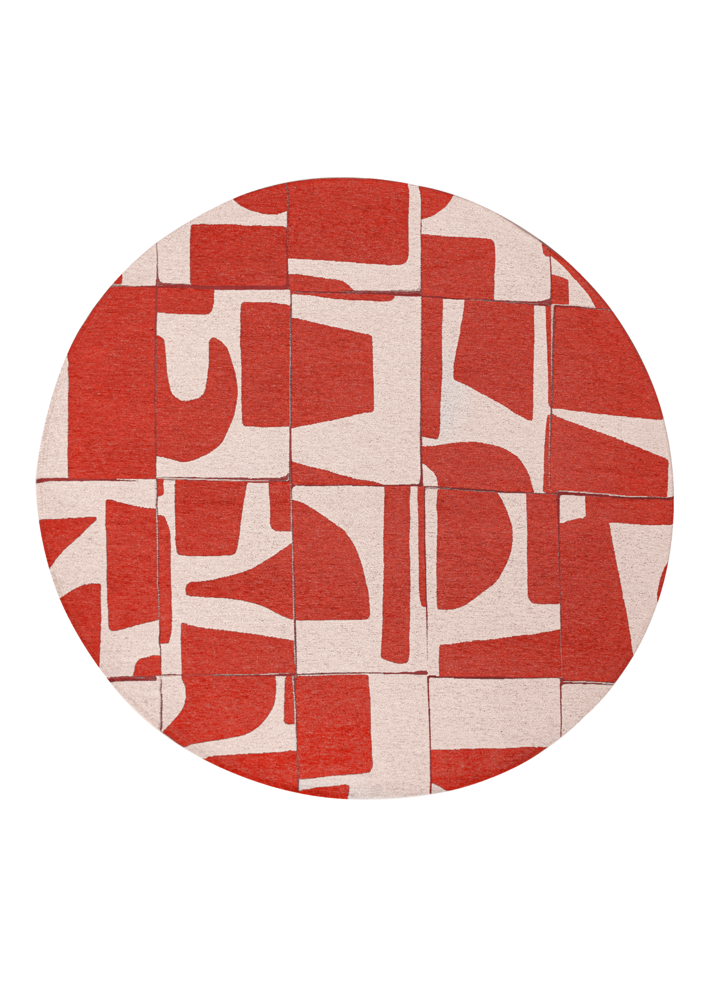 Ecorugs vloerkleed Papercut rood ∅ 240 cm