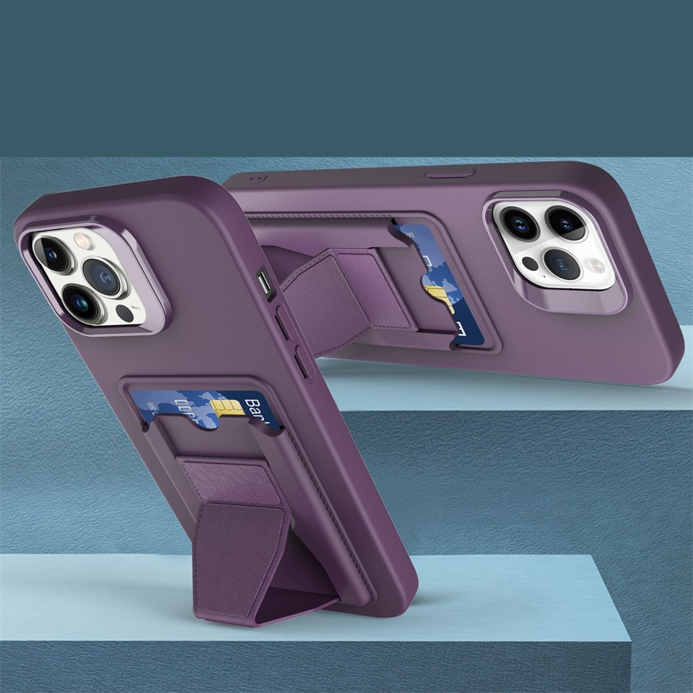 iPhone 15 Pro Max Gummi Hülle mit Kartenfach   Kickstand Aufsteller - Dunkelgrün