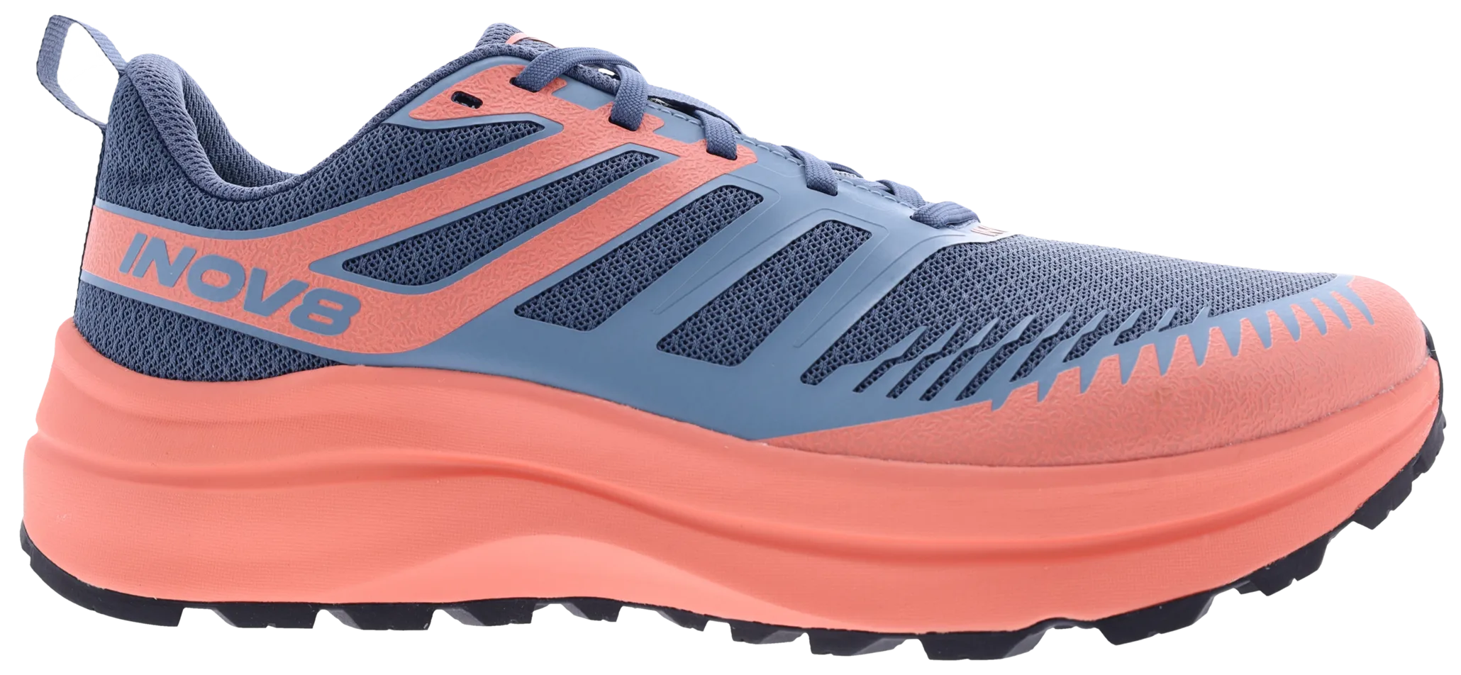 inov-8 Women's Trailfly Max Blue Grey/Coral/Light Grey