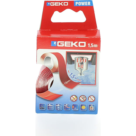 Geko dobbeltsidet powertape 1,5 meter