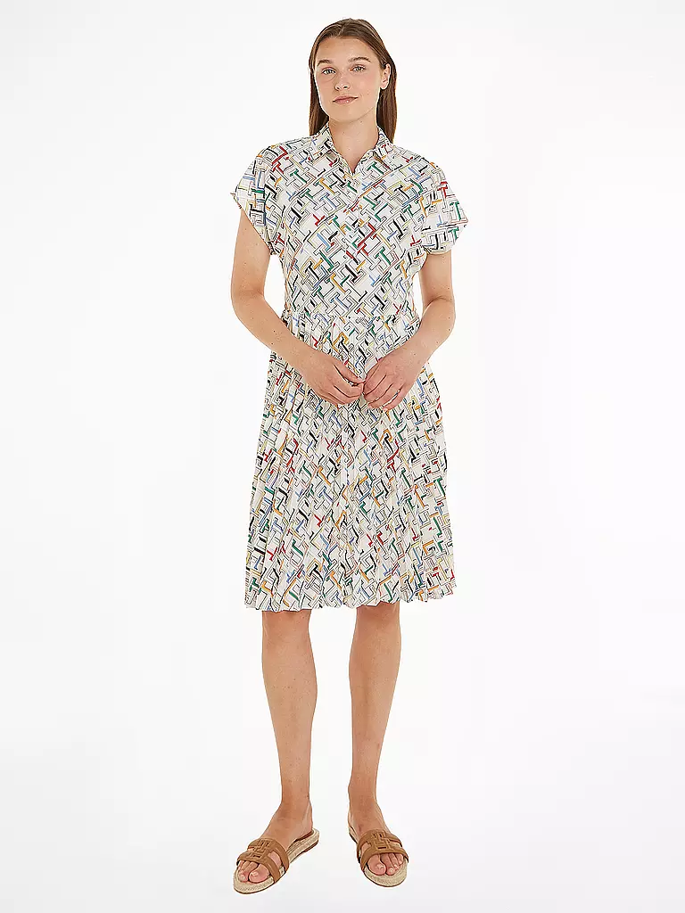 TOMMY HILFIGER Hemdblusenkleid weiss