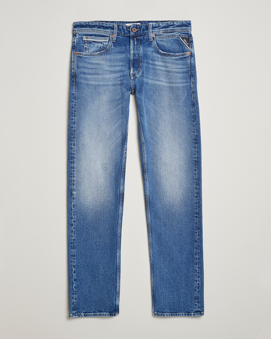 Replay Grover Straight Fit Original Jeans Medium Blue