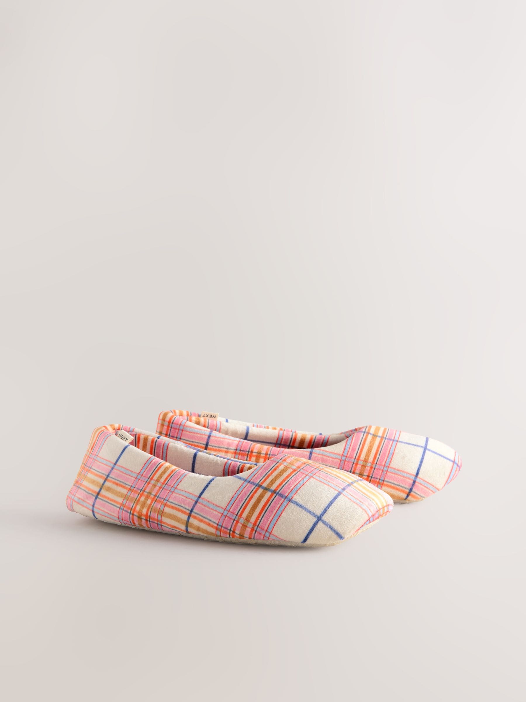 Oranje geruit - Plush Ballet Slippers