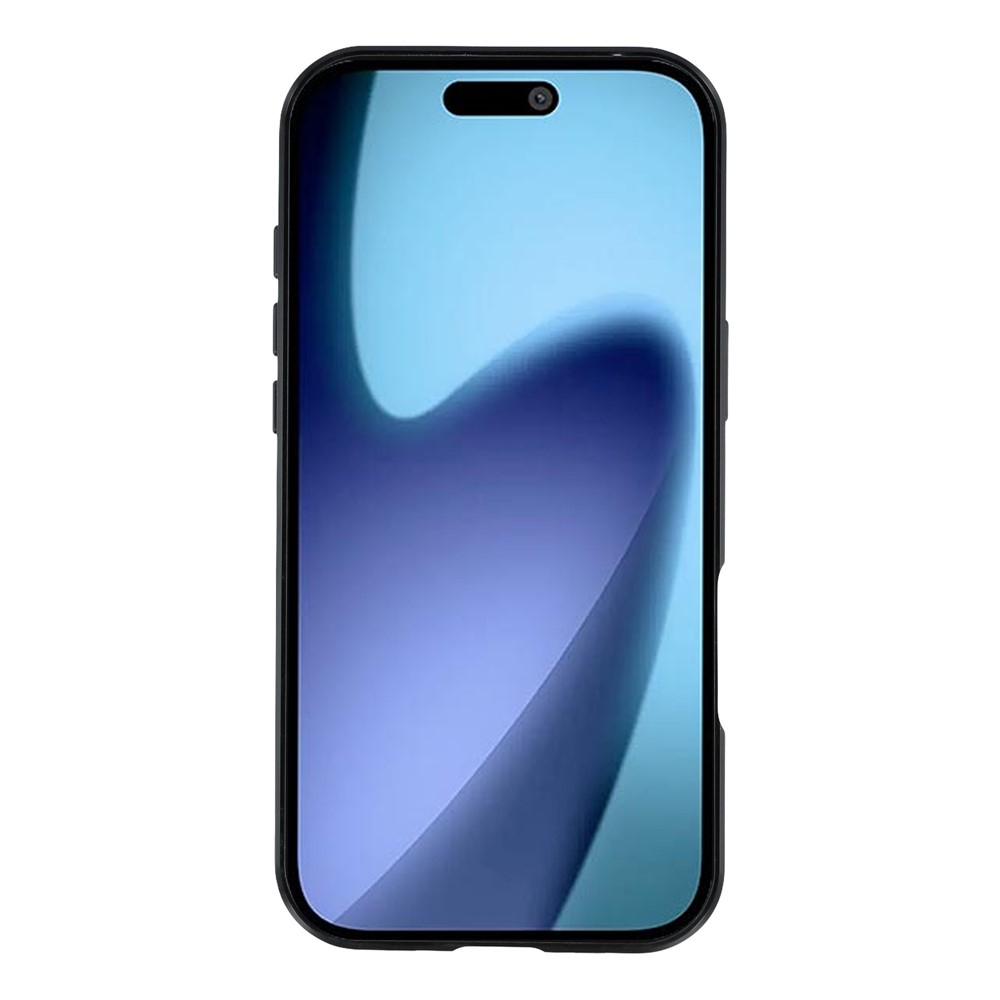 iPhone Air Magnetische Alu Schutzhülle mit Panzer Glas Backcover   Displayschutz (Magnet-Technologie) - Schwarz