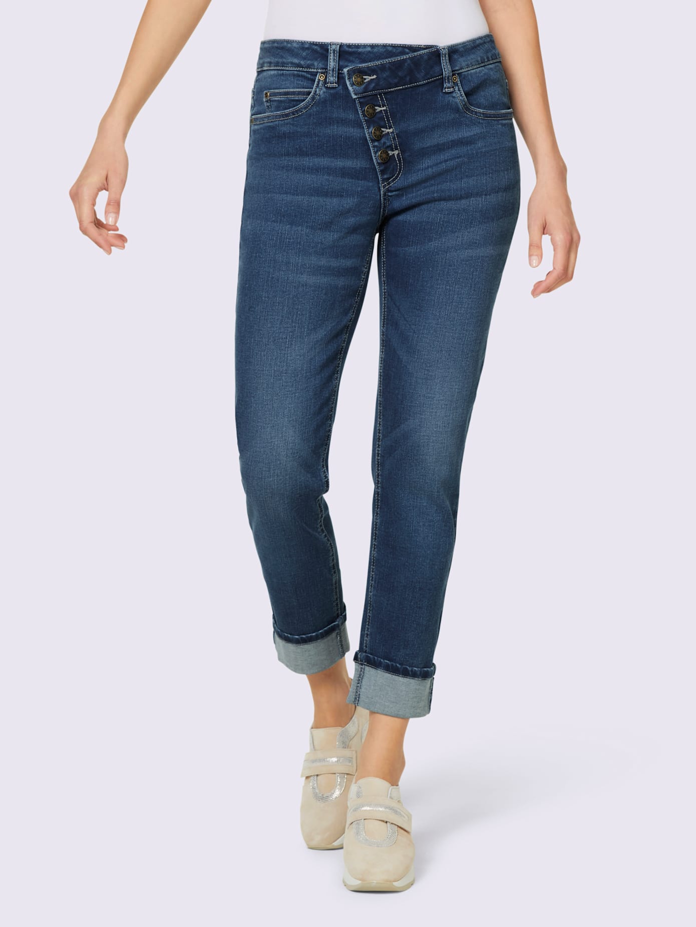 Jean ceinture asymétrique