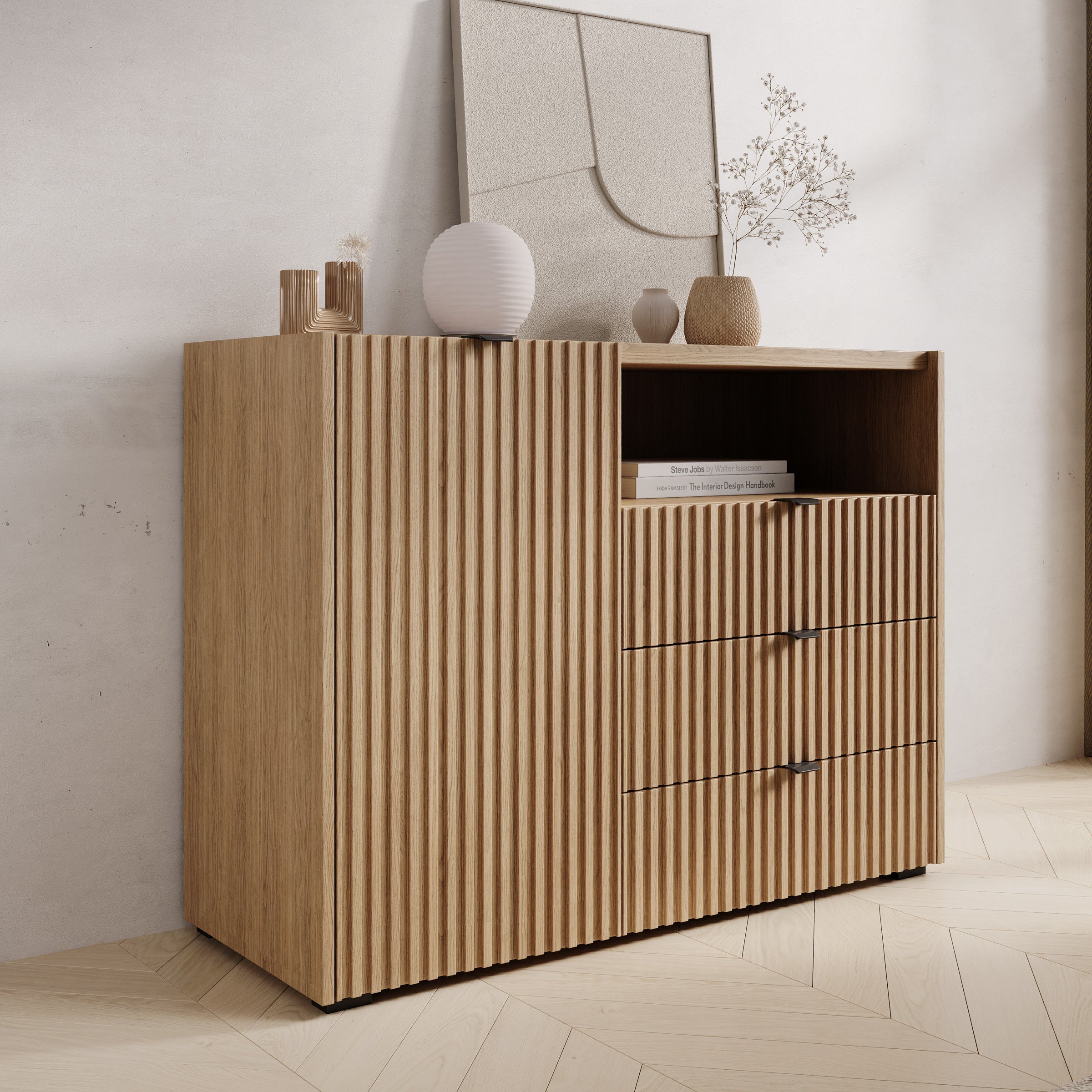 Meubella - Callahan - Dressoir - Eiken - 106 cm