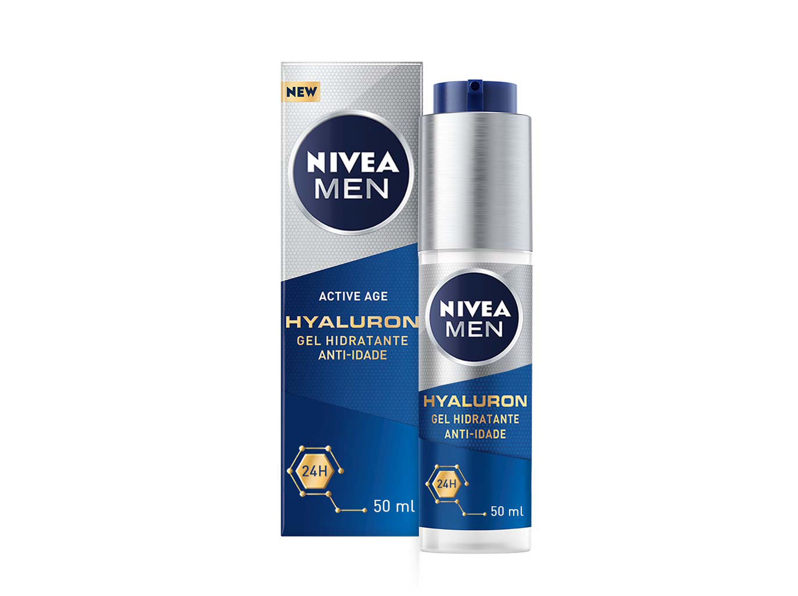 Gel de Rosto Hidratante Hyaluron NIVEA MEN 50 ml