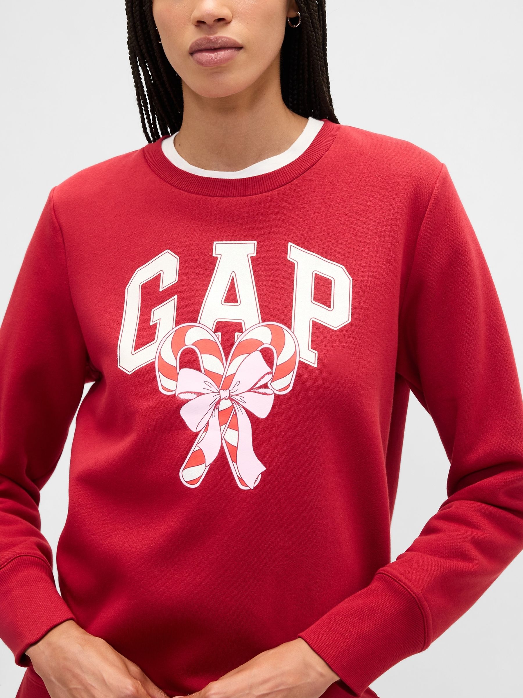 Rood - Gap - Relaxed sweatshirt met logo