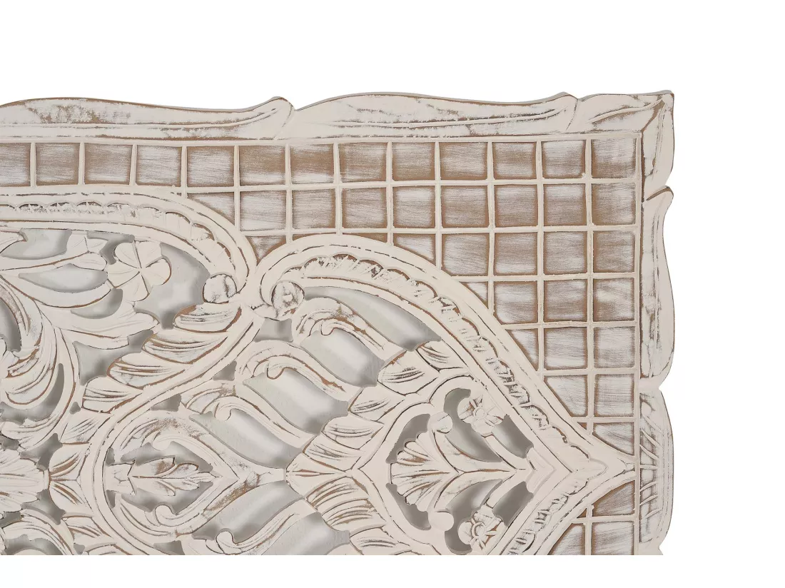 Tête de lit en manguier blanc vieilli BLANCO.Giner y Colomer.81x3x166