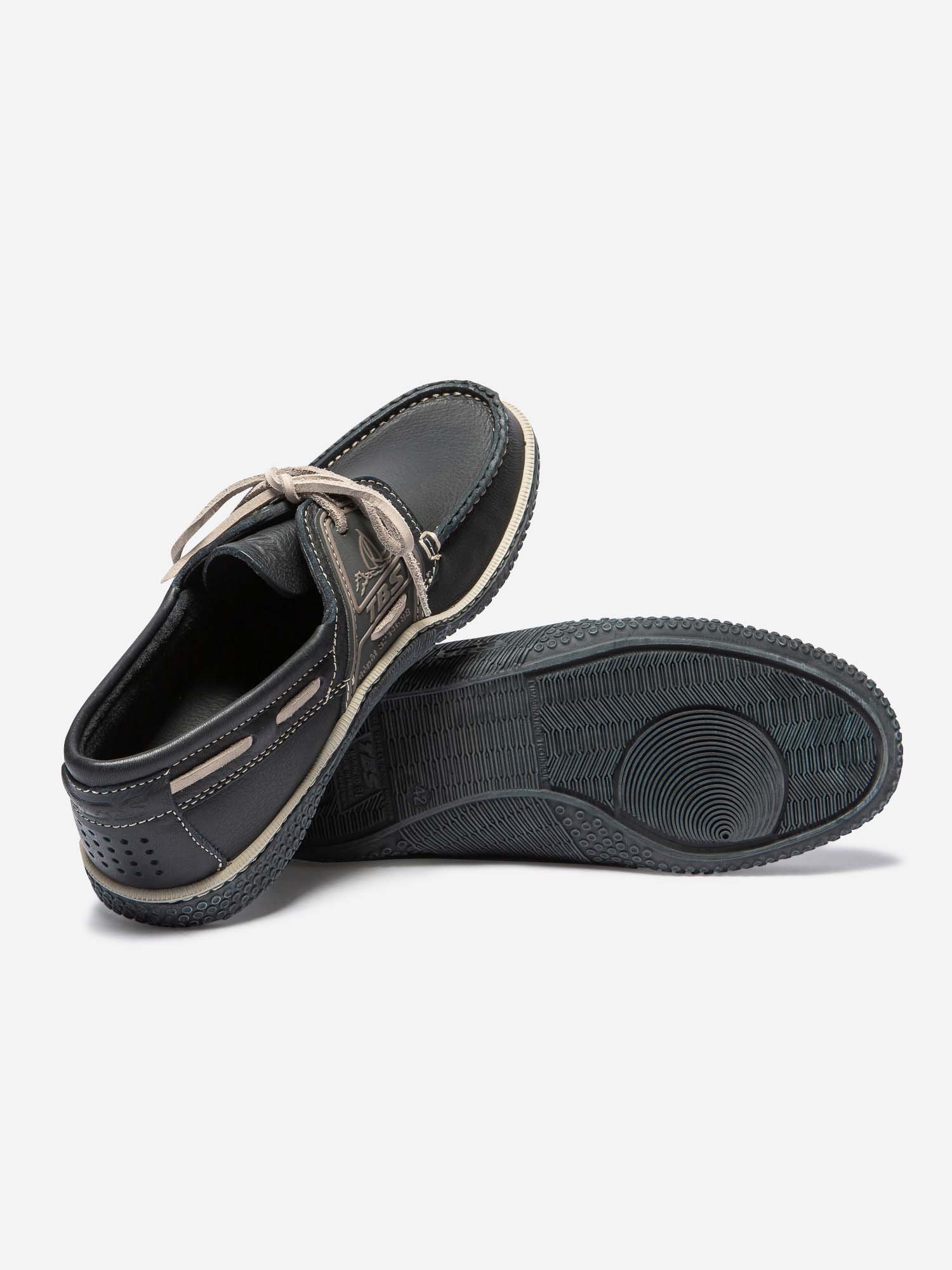 Chaussures Bateau Homme Cuir Marine Foncé