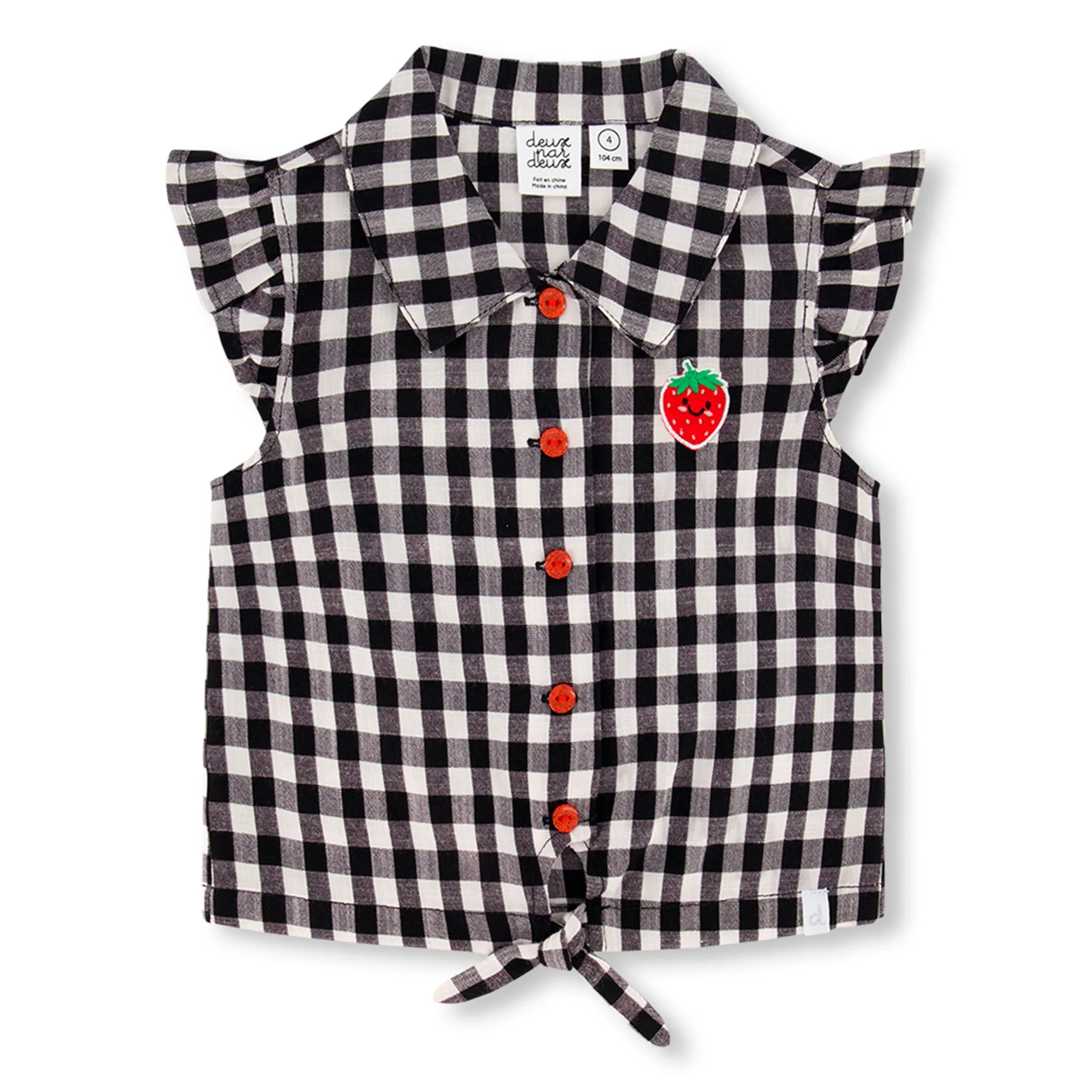 Deux par Deux Blouse Vichy Fraise 3-6ans