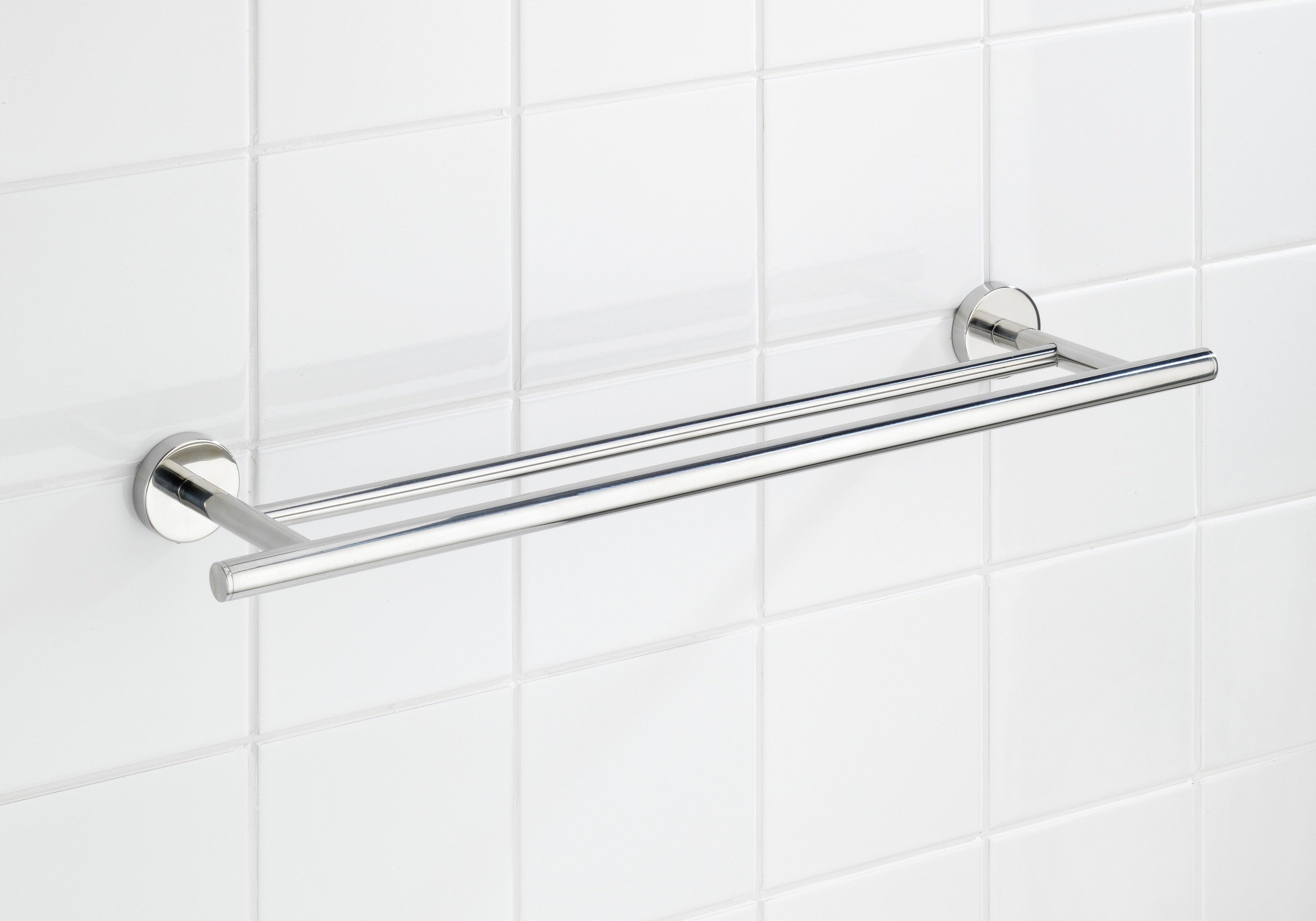 Wenko Bosio handdoekstang duo RVS glanzend