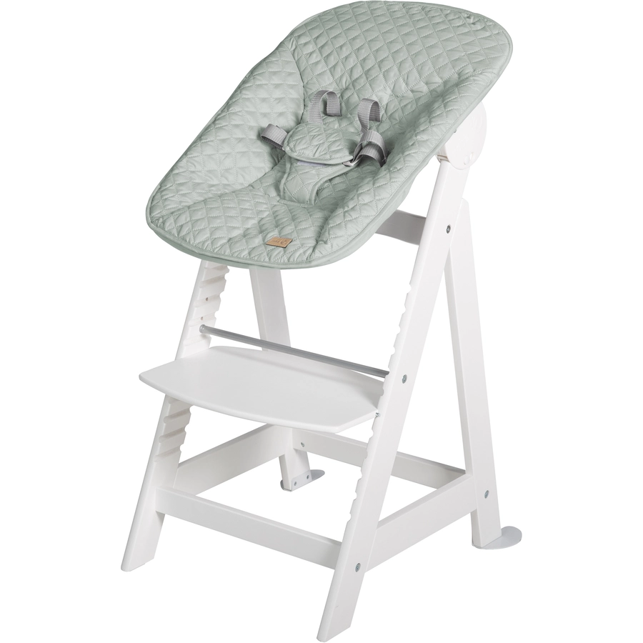 roba Treppenhochstuhl Born Up weiß Set 2 in 1 inkl. Aufsatz Style frosty green