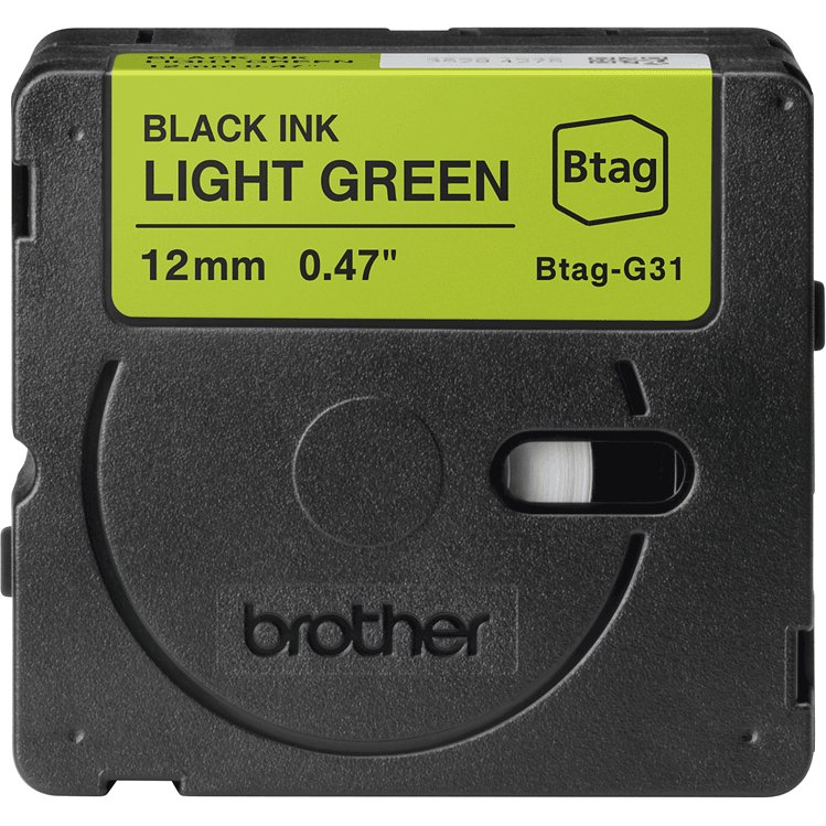 Brother BTAG-G31 ruban d'étiquette Noir sur vert
