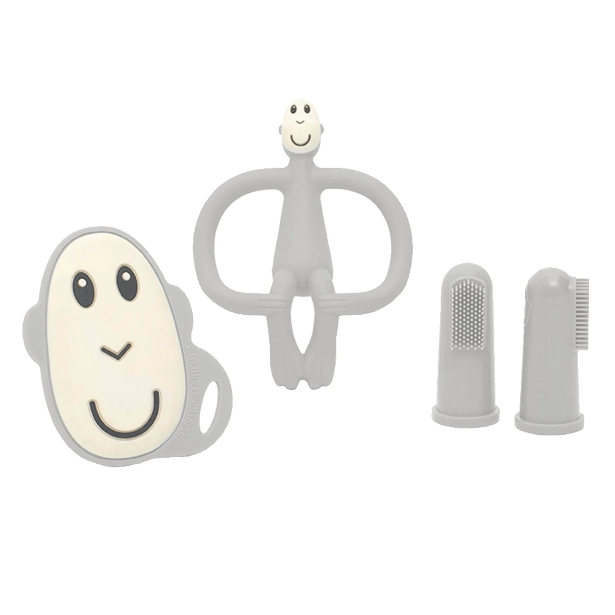 Matchstick Monkey Ensemble Cadeau Dentition - Singe Gris