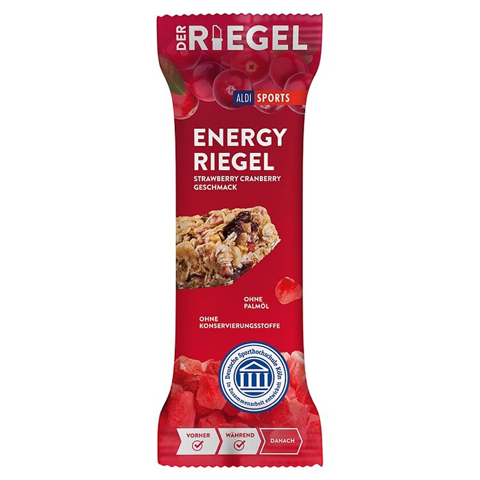 ALDI SPORTS Energy Riegel 40 g, Strawberry-Cranberry