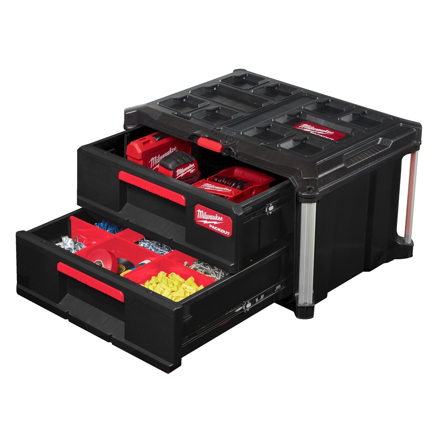 Milwaukee PACKOUT™ Gereedschapskoffer met twee lades - 4932472129