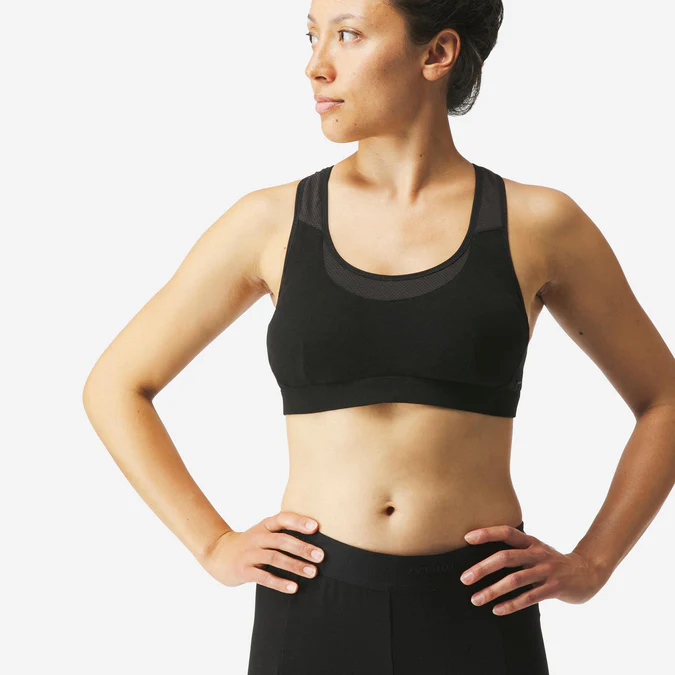 Sutiã Forclaz Trek 500 em lã merino da Decathlon