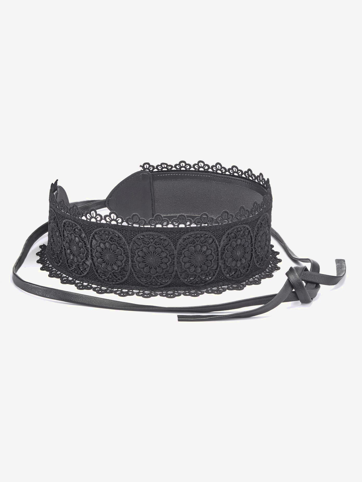 Ceinture avec broderie et dentelle tendance