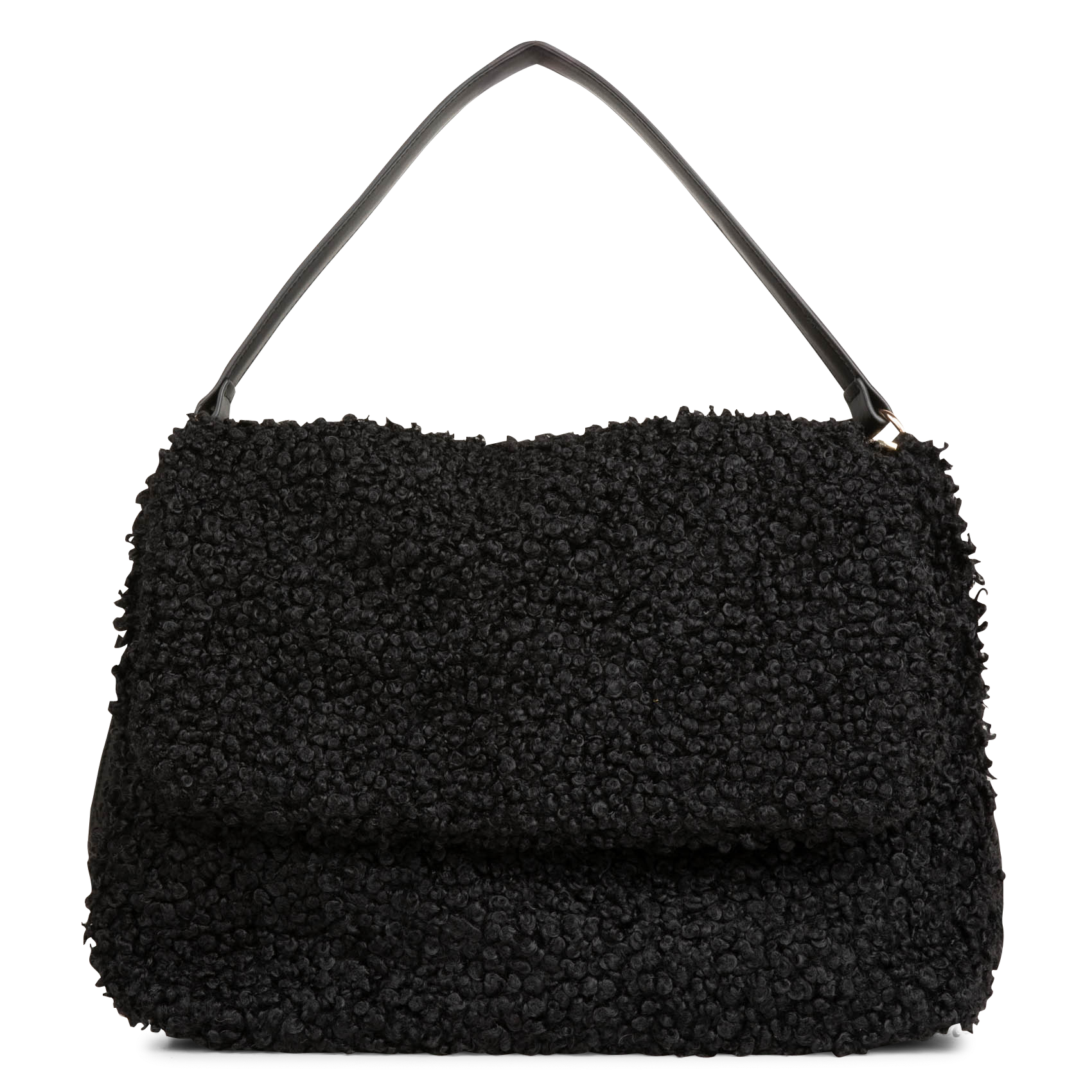 ELOISE - Sac porté épaule en sherpa | Noir