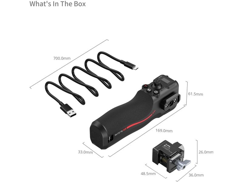 Smallrig Griff Handle with Follow Focus DJI RS Fokus-Griff für sanftes Fokus