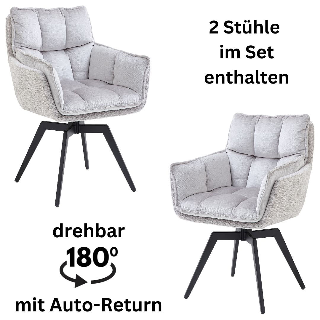 Stolkom Armlehnstuhl »Alani« (Set) 2 Stk.180 grad drehbar mit Auto-Return