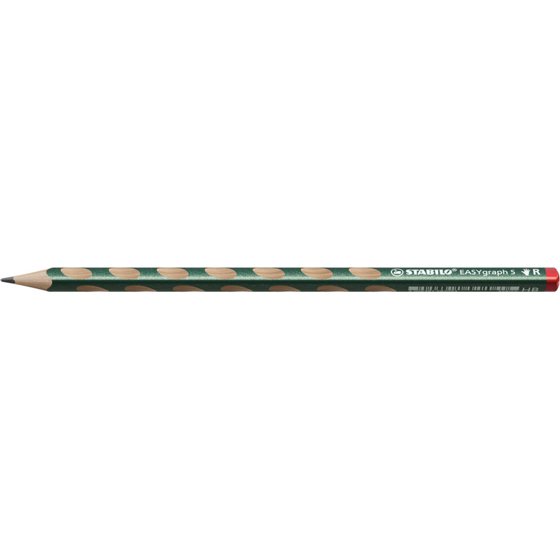 Stabilo Bleistift EASYgraph S, Metallic Edition, für Rechtshänder, HB, metallic grün